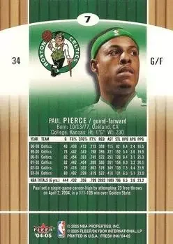 Back of Paul Pierce