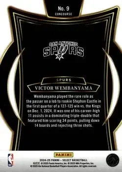 Back of Victor Wembanyama