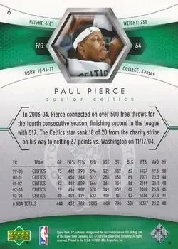 Back of Paul Pierce