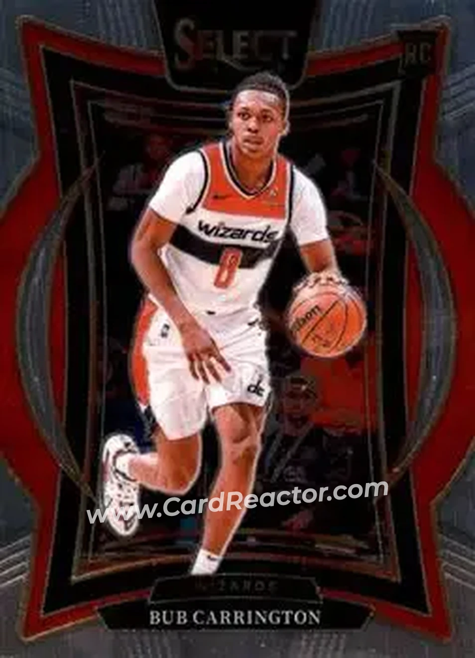 2024-25 Panini Select #81 - Bub Carrington - Washington Wizards - Front 2024-25 Panini Select #81 - Bub Carrington - Washington Wizards - Front
