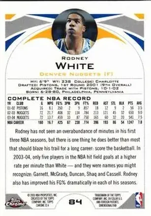 Rodney White Rückseite