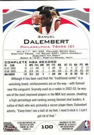 Tył: Samuel Dalembert