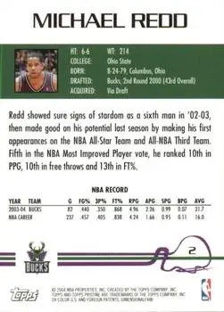 Back of Michael Redd