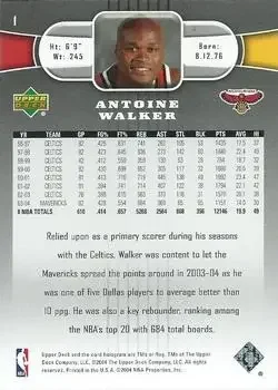 Back of Antoine Walker