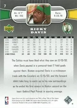 Back of Ricky Davis