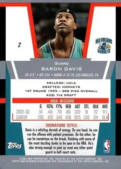 Back of Baron Davis