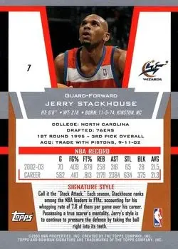 Back of Jerry Stackhouse