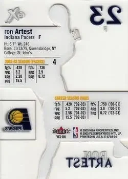 Back of Metta World Peace