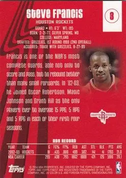 Back of Steve Francis