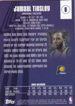 Back of Jamaal Tinsley