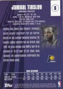 Back of Jamaal Tinsley