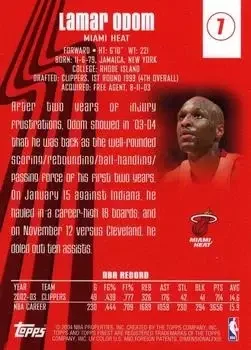 Back of Lamar Odom