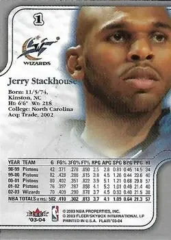 Back of Jerry Stackhouse