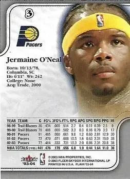 Back of Jermaine O'Neal