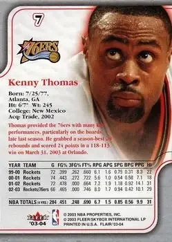 Back of Kenny Thomas
