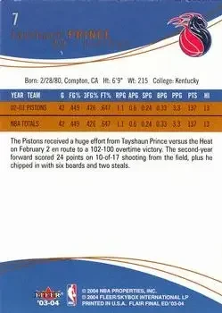 Back of Tayshaun Prince