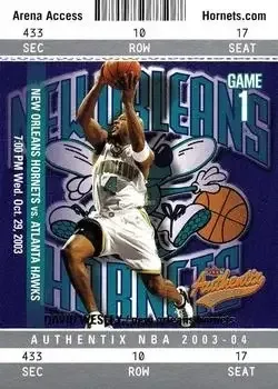 2003-04 Fleer Authentix #2 David Wesley