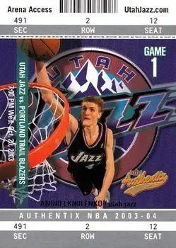 2003-04 Fleer Authentix #4 Andrei Kirilenko