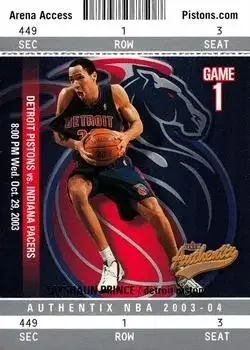 2003-04 Fleer Authentix #6 Tayshaun Prince