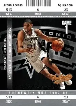 2003-04 Fleer Authentix #7 Tim Duncan