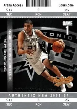 Front of Tim Duncan