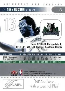 Back of Troy Hudson
