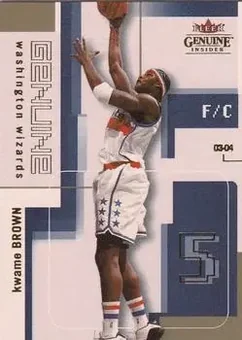 2003-04 Fleer Genuine Insider #7 - Kwame Brown - Washington Wizards 2003-04 Fleer Genuine Insider #7 - Kwame Brown - Washington Wizards