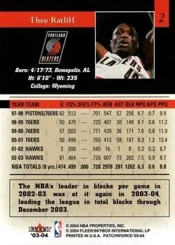Back of Theo Ratliff