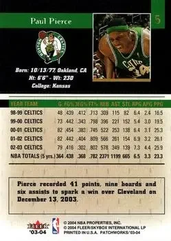 Back of Paul Pierce