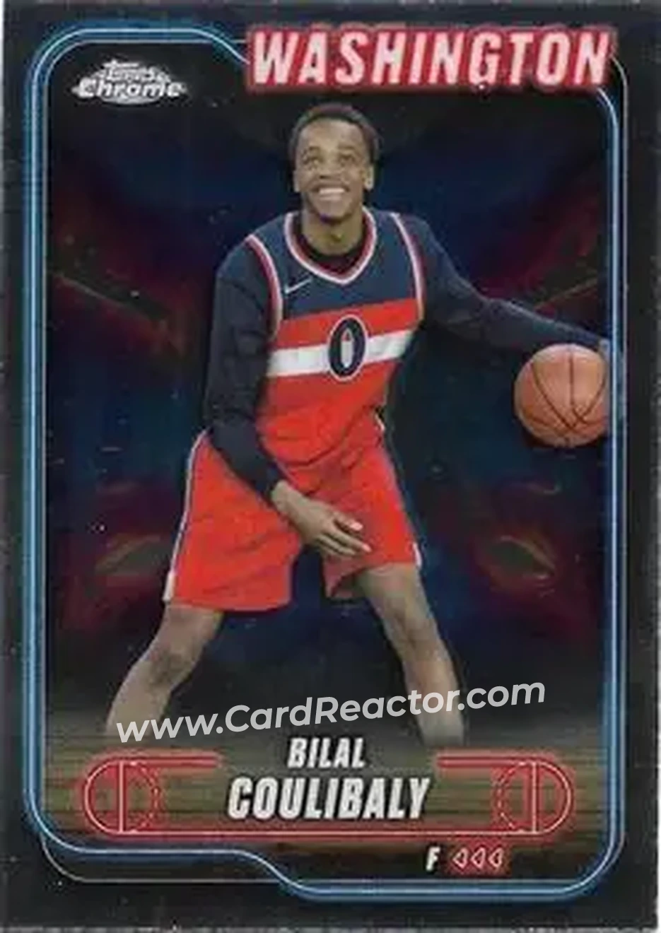 2024-25 Topps Chrome #11 - Bilal Coulibaly - Washington Wizards - Front