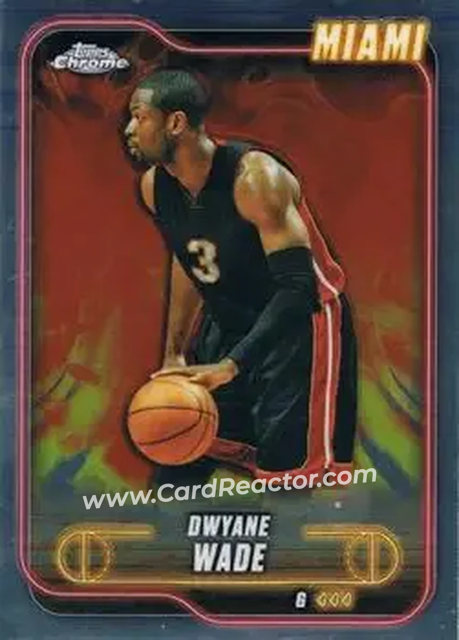 2024-25 Topps Chrome #13 - Dwyane Wade - Miami Heat - Front 2024-25 Topps Chrome #13 - Dwyane Wade - Miami Heat - Front