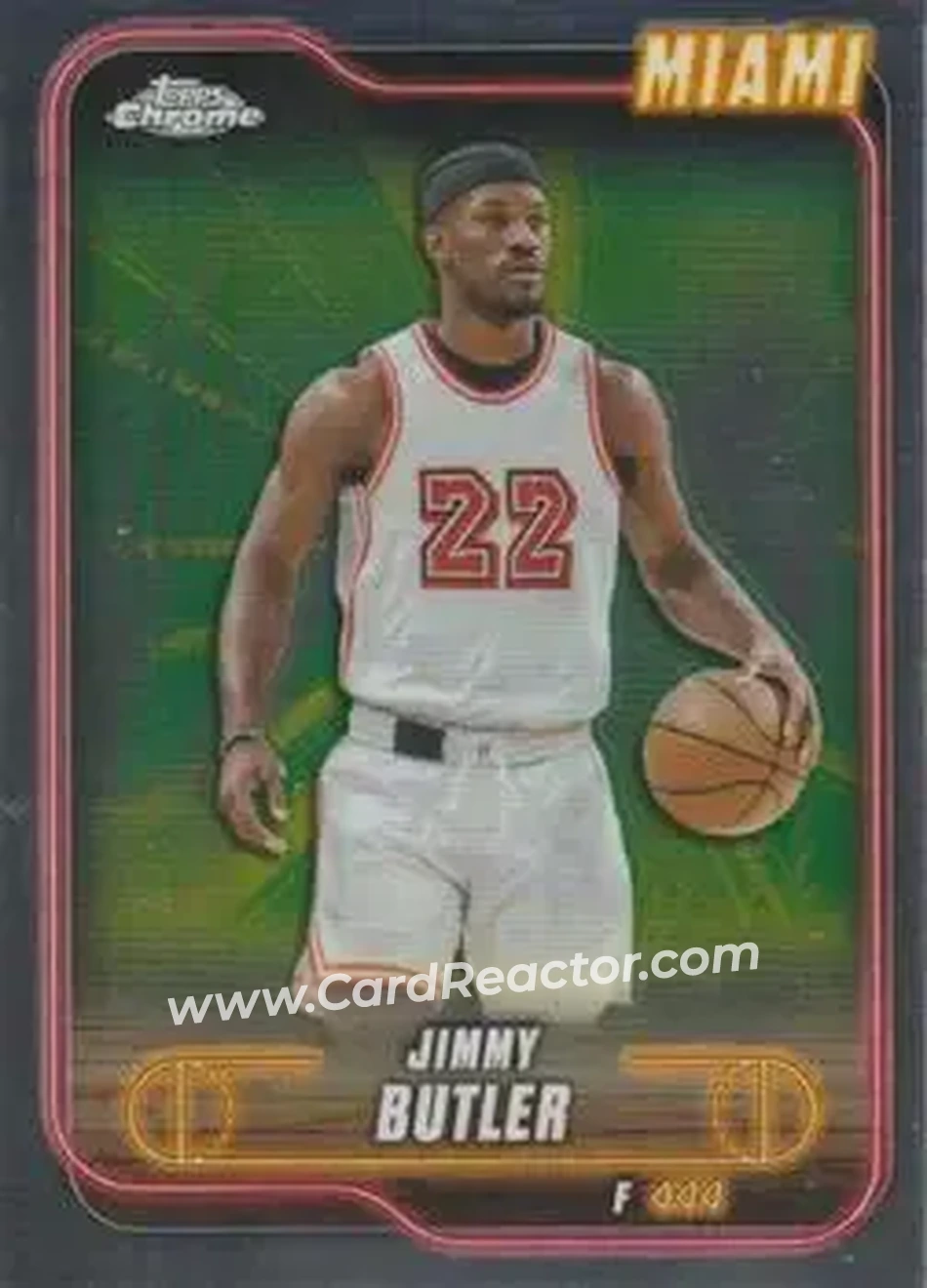 2024-25 Topps Chrome #16 - Jimmy Butler - Miami Heat - Front 2024-25 Topps Chrome #16 - Jimmy Butler - Miami Heat - Front