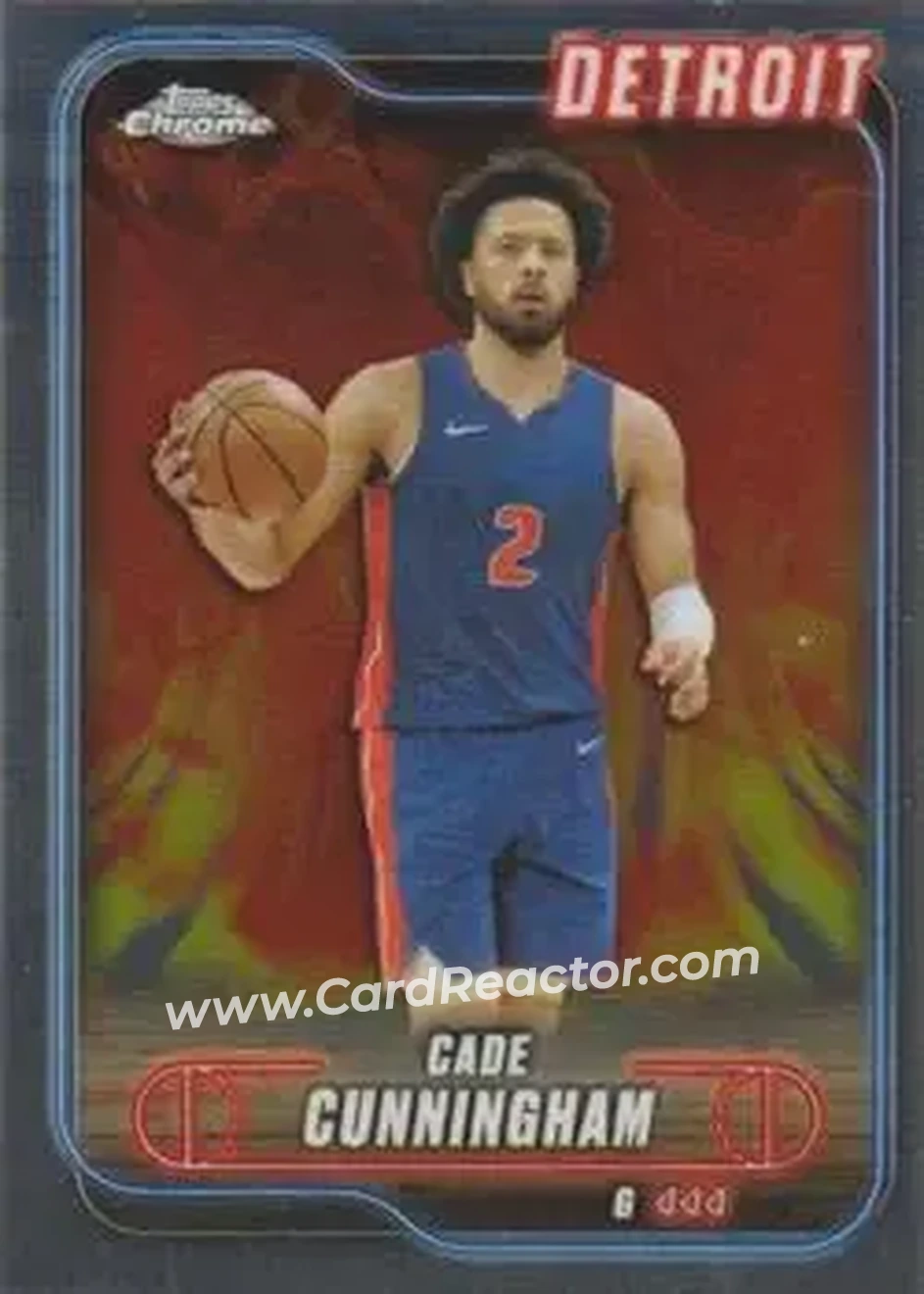 2024-25 Topps Chrome #18 - Cade Cunningham - Detroit Pistons - Front