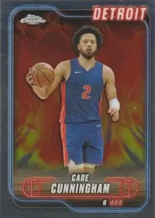 2024-25 Topps Chrome #18 - Cade Cunningham - Detroit Pistons