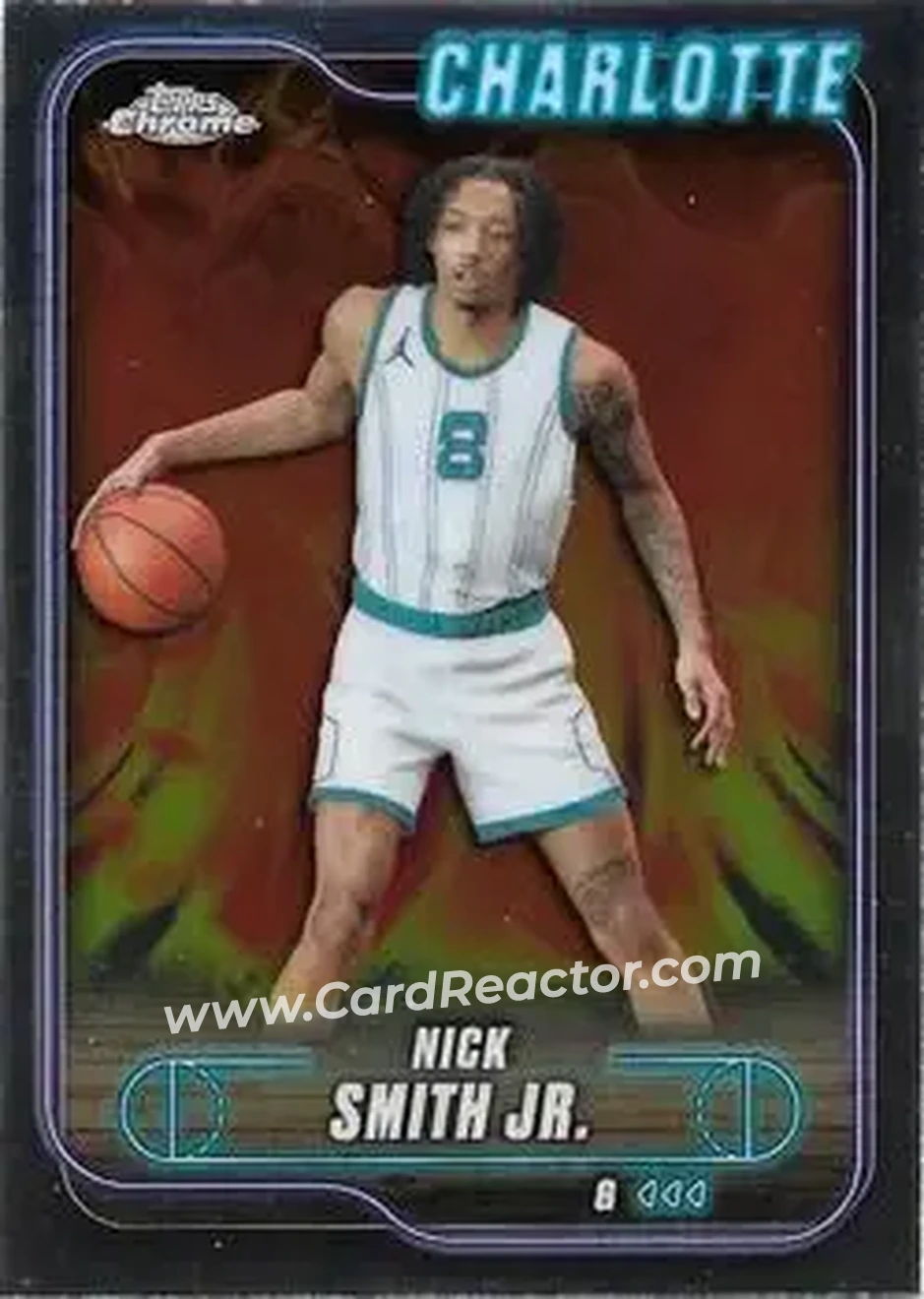 2024-25 Topps Chrome #19 - Nick Smith Jr. - Charlotte Hornets - Front