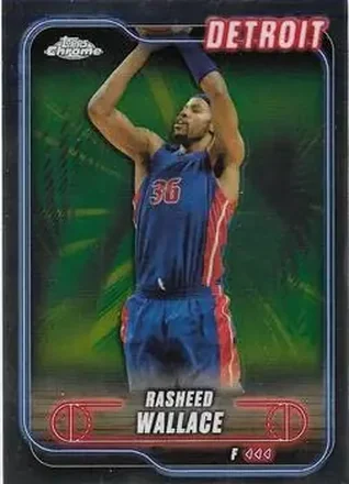2024-25 Topps Chrome #23 - Rasheed Wallace - Detroit Pistons