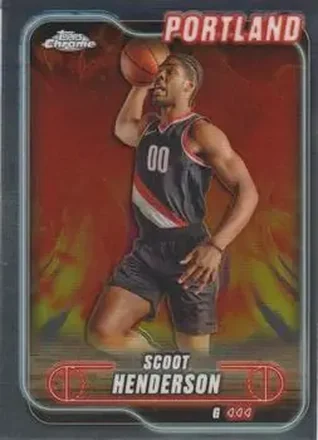 2024-25 Topps Chrome #24 - Scoot Henderson - Portland Trail Blazers 2024-25 Topps Chrome #24 - Scoot Henderson - Portland Trail Blazers