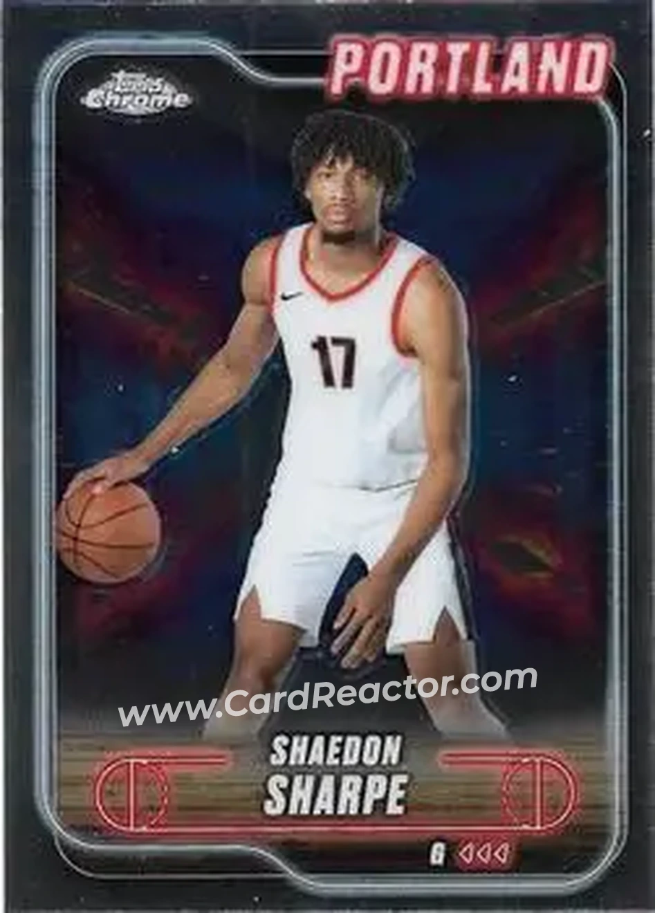 2024-25 Topps Chrome #25 - Shaedon Sharpe - Portland Trail Blazers - Front