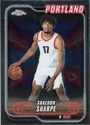 2024-25 Topps Chrome #25 - Shaedon Sharpe - Portland Trail Blazers 2024-25 Topps Chrome #25 - Shaedon Sharpe - Portland Trail Blazers