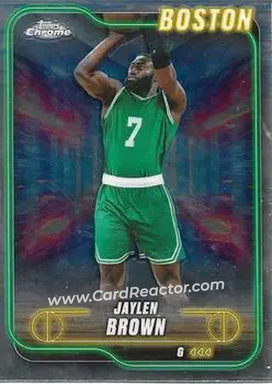 2024-25 Topps Chrome #28 - Jaylen Brown - Boston Celtics - Front