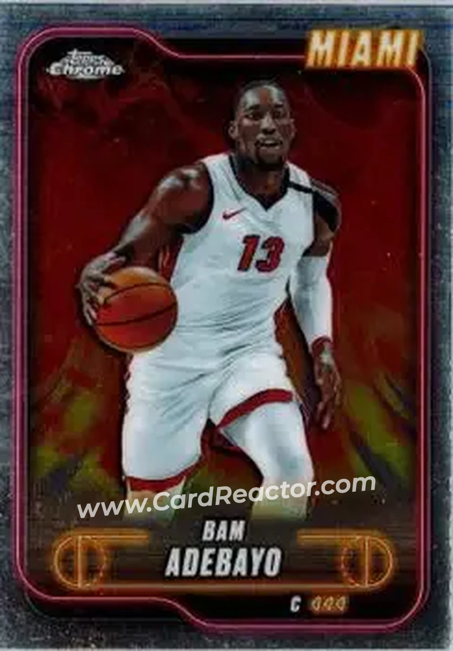 2024-25 Topps Chrome #33 - Bam Adebayo - Miami Heat - Front