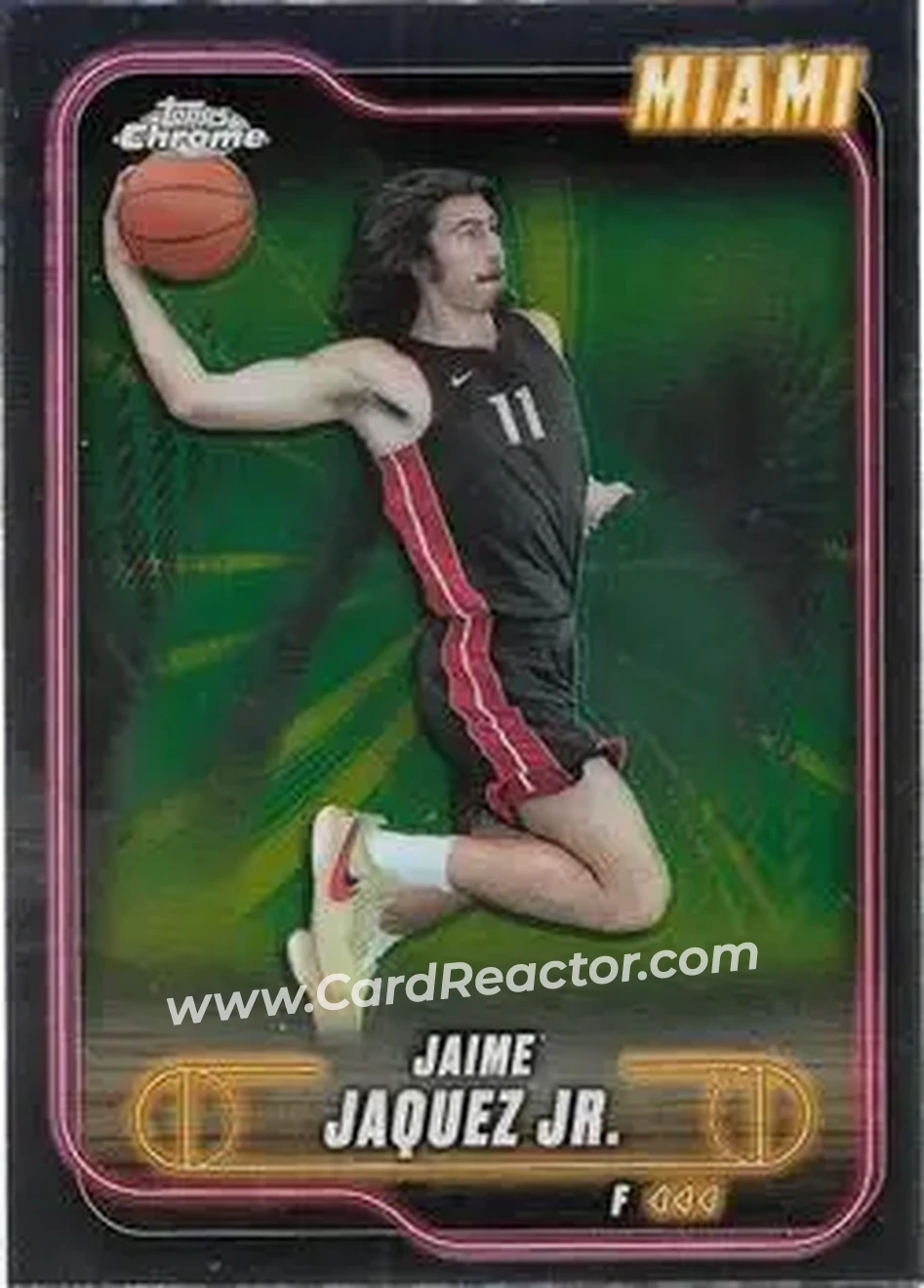 2024-25 Topps Chrome #36 - Jaime Jaquez Jr. - Miami Heat - Front