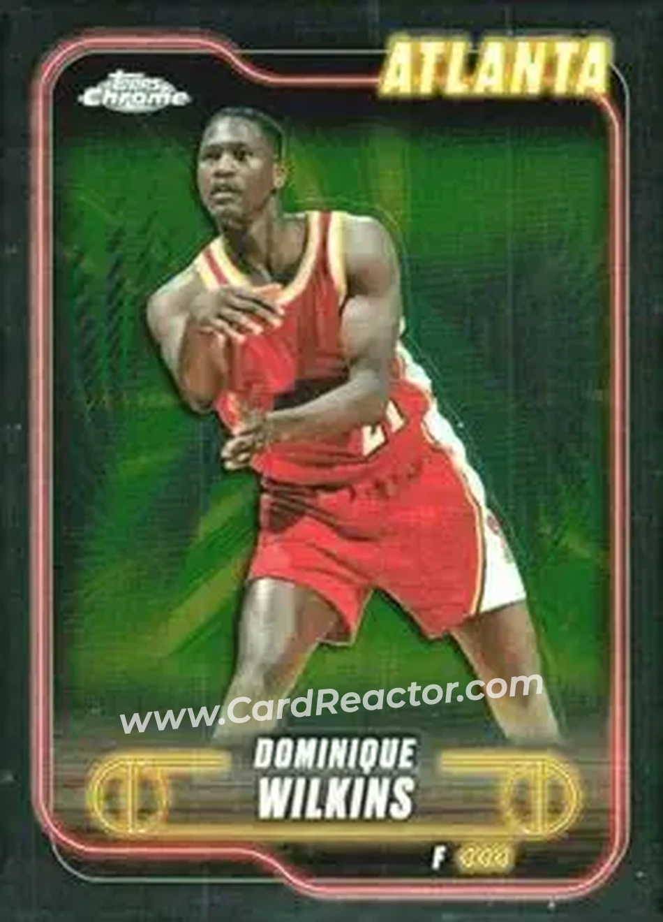 2024-25 Topps Chrome #39 - Dominique Wilkins - Atlanta Hawks - Front 2024-25 Topps Chrome #39 - Dominique Wilkins - Atlanta Hawks - Front