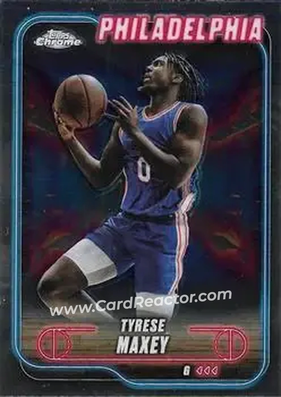 2024-25 Topps Chrome #40 - Tyrese Maxey - Philadelphia 76ers - Front