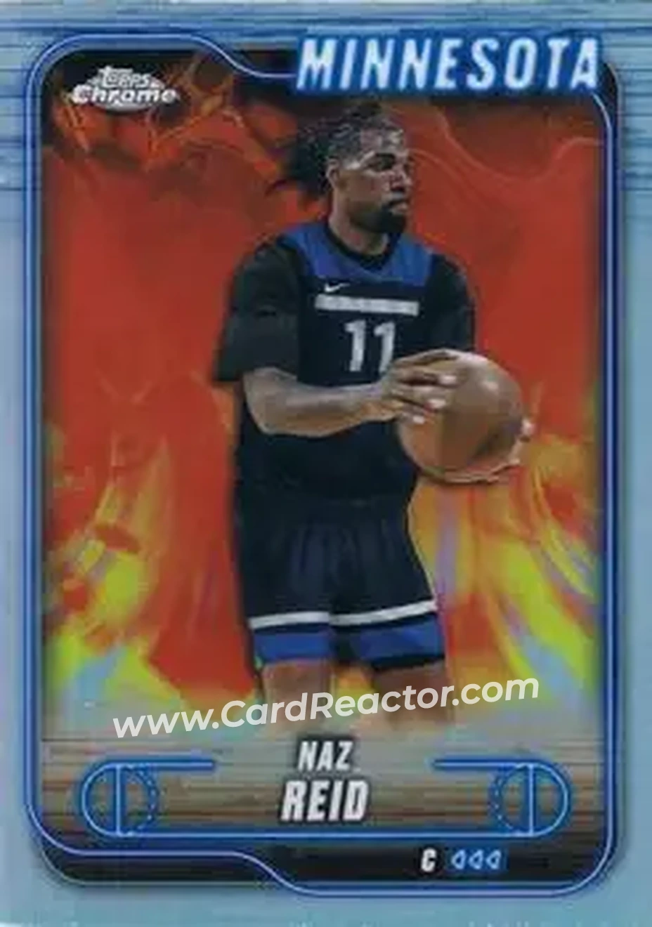 2024-25 Topps Chrome #43 - Naz Reid - Minnesota Timberwolves - Front