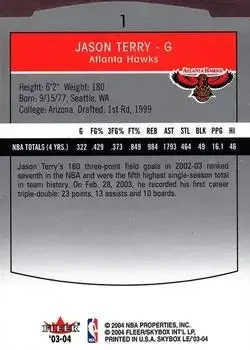 Back of Jason Terry