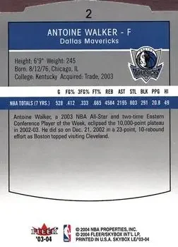 Back of Antoine Walker
