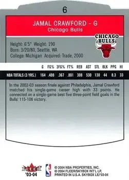 Back of Jamal Crawford