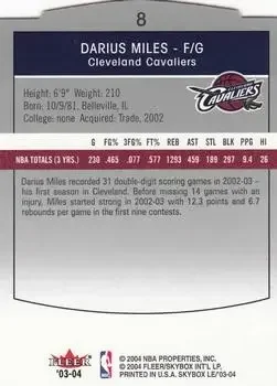 Back of Darius Miles