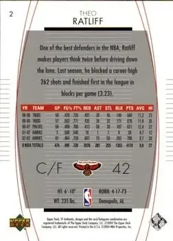 Back of Theo Ratliff